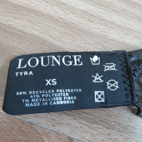 LOUNGE Tyra Floral Lace Sheer Mesh Suspender Belt in Black - Size XS - Picture 14 of 14